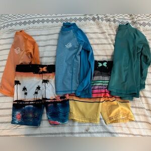 Swim Trunk Set - Orange, Blue, Yellow, Green